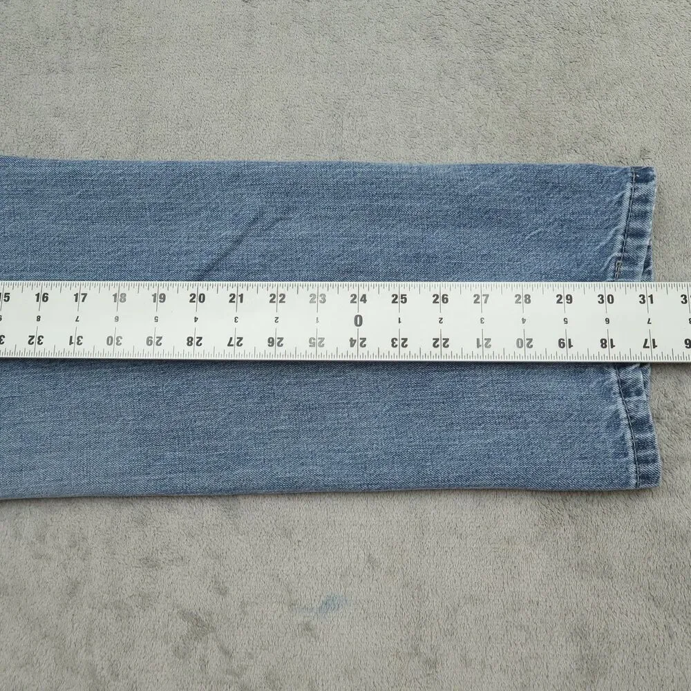 Levi's 514 Jeans Mens Size 38x30 Blue Straight Fit 100% Cotton Denim Stone Wash